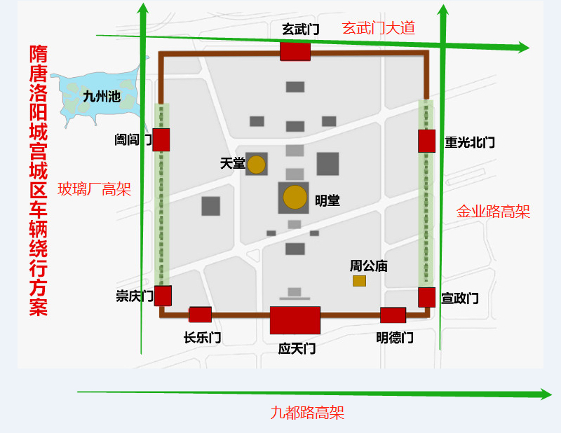 请问隋唐洛阳城宫城区以后中州路是否会断行?